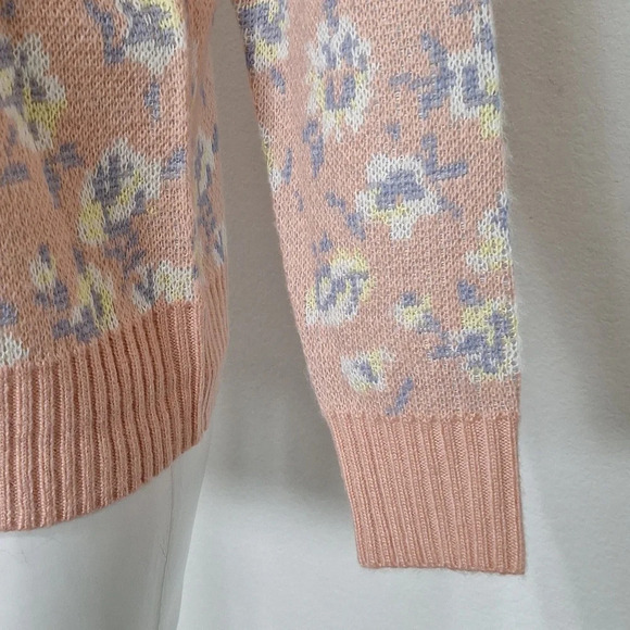 Workshop "NEW" Peachy Pink Crewneck Long Sleeve Thick Sweater Size XS - Picture 4 of 13